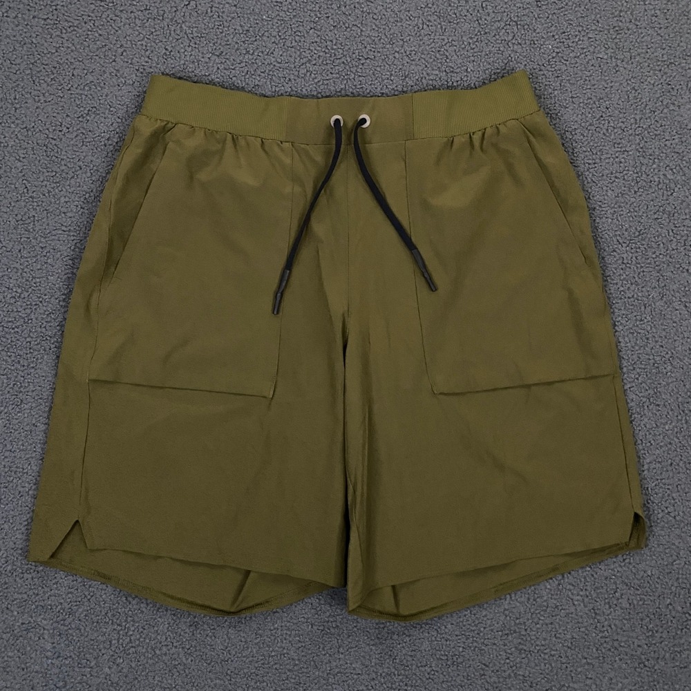 REI co-op Active Pursuit Shorts Men Large Green Athletic Drawstring Stretch Hike